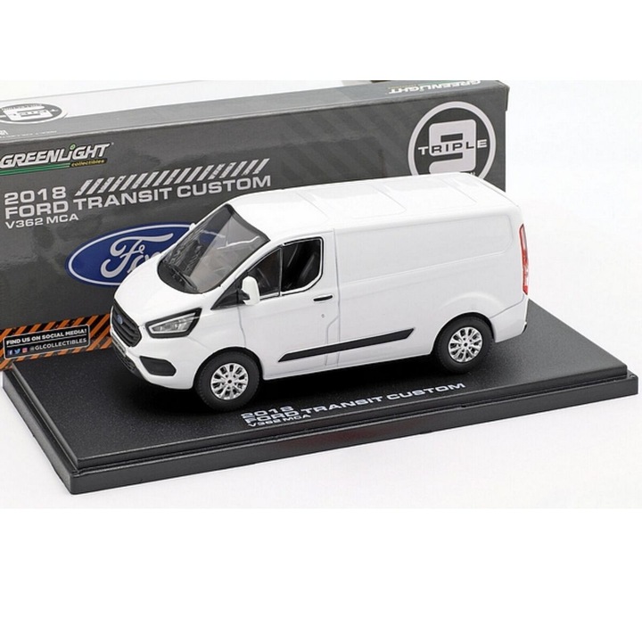 2018 Ford Transit Custom V362 MCA frozen fehér modell autó 1:43