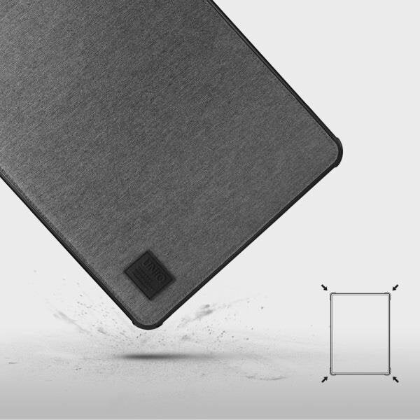 Geanta pentru laptop, UNIQ, Dfender, Pana la 16", Carbune/Negru