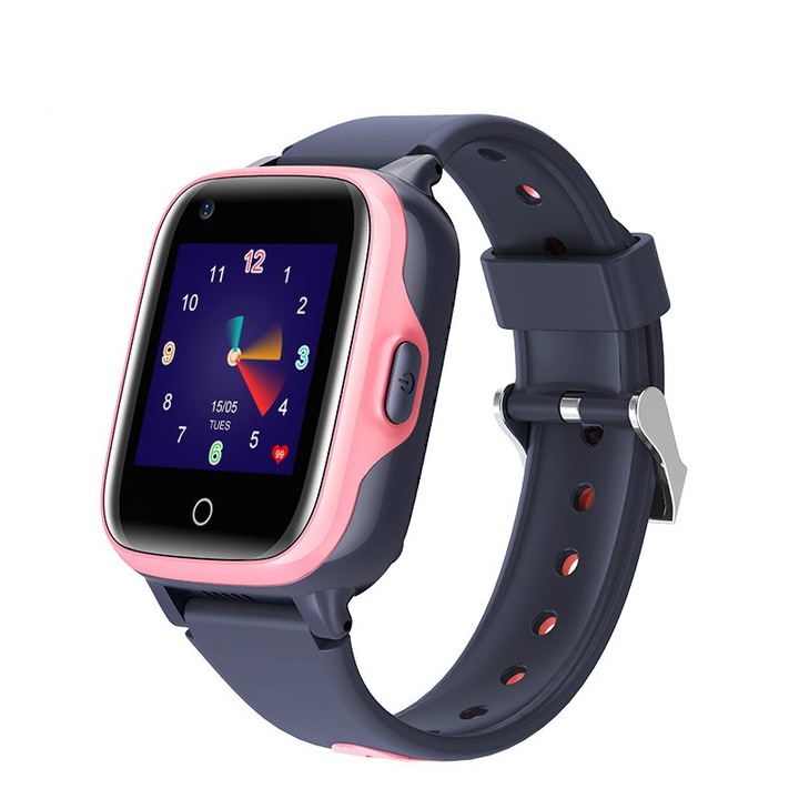 Детски Смарт часовник NUBI D31, 4G, GPS+LBS+Wi-Fi+AGPS Tracking, Крачкомер, Мониторинг на съня, Розов