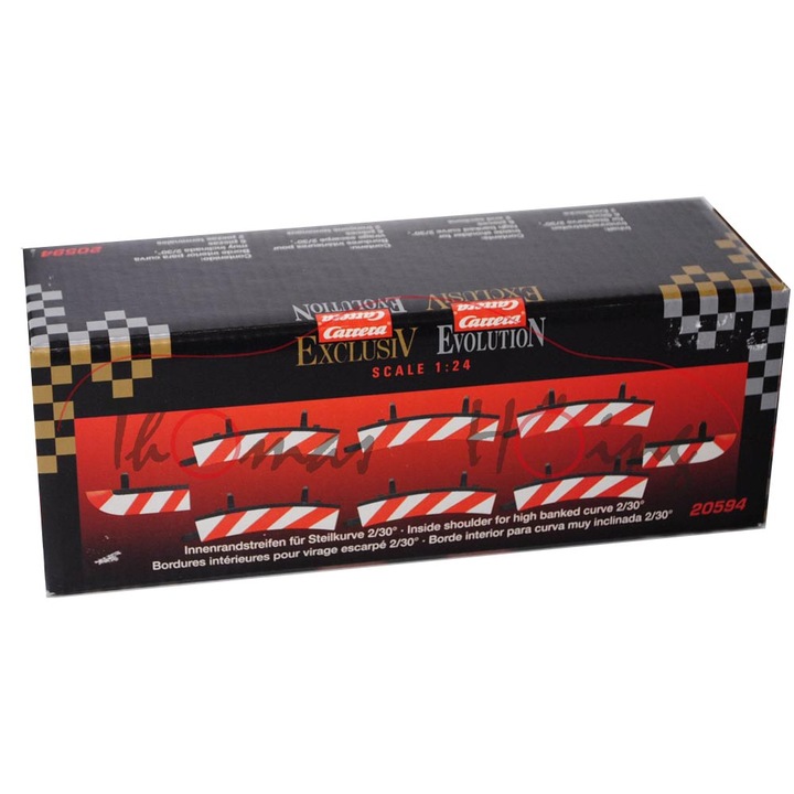 Вътрешни ръбови ленти за стръмна релсова писта Carrera EVOLUTION 205949 1-86, 8 Части, мащаб 1:24
