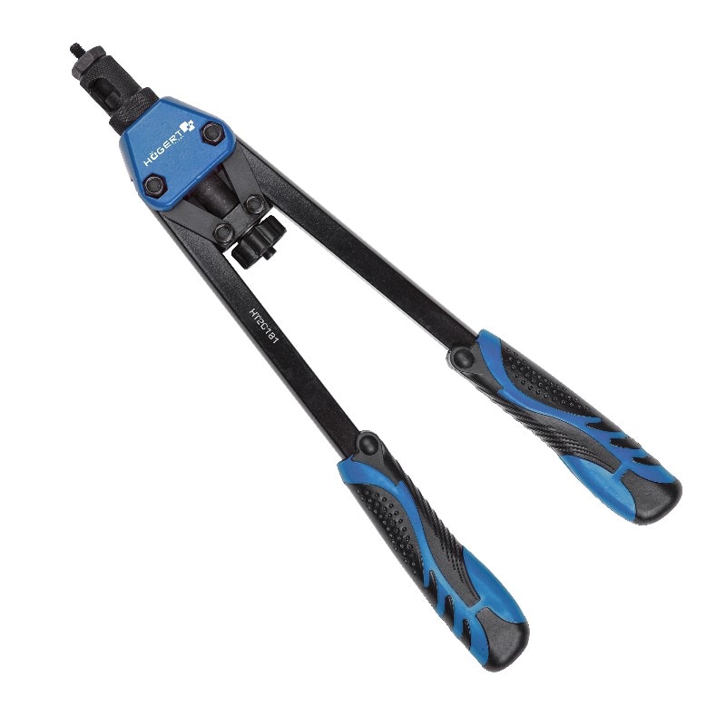 Cleste pentru nituri, Hogert, 360mm, cu sase biti pentru piulite de nit M3-M10