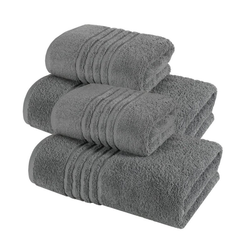 Set 4 Prosoape 100% bumbac,fir dublu,gri