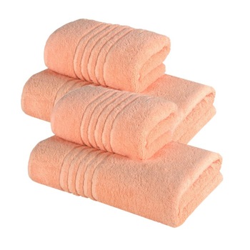 Set 4 Prosoape 100% bumbac,fir dublu,portocaliu Set 4 Prosoape 100% bumbac,fir dublu,portocaliu