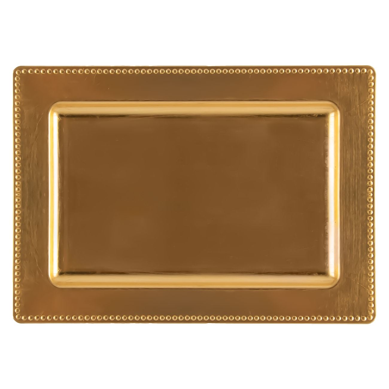 Platou de bucatarie, Zola®, din plastic, auriu, simplu, 35x25 cm