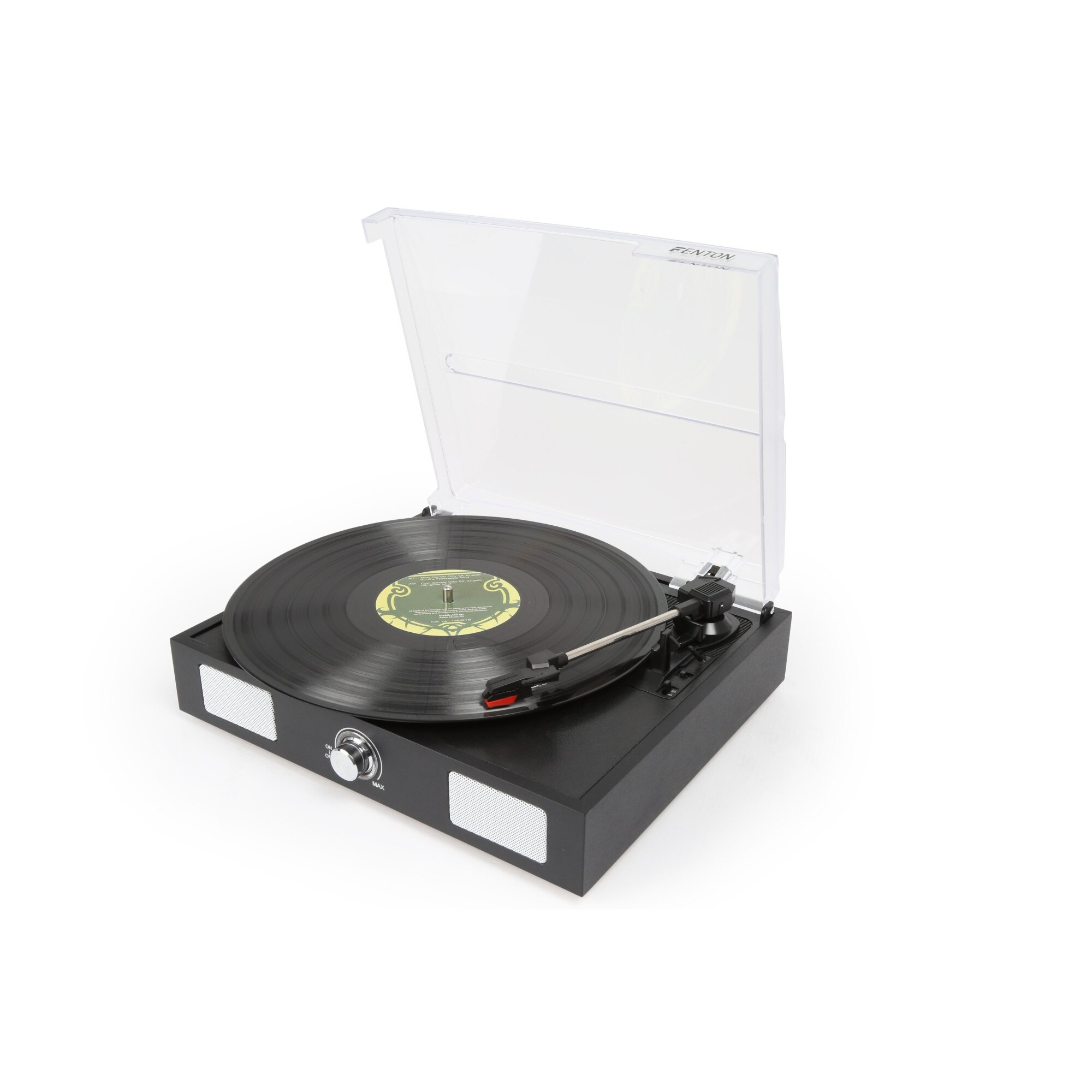 Pick-up cu Bluetooth si Difuzoare incorporate, oprire manual sau automat, carcasa din lemn