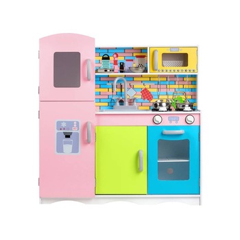 Bucatarie din Lemn Pentru Copii Bigshot BS038MC, 86 x 81 x 30 cm, Multicolora Bucatarie din Lemn Pentru Copii Bigshot BS038MC, 86 x 81 x 30 cm, Multicolora