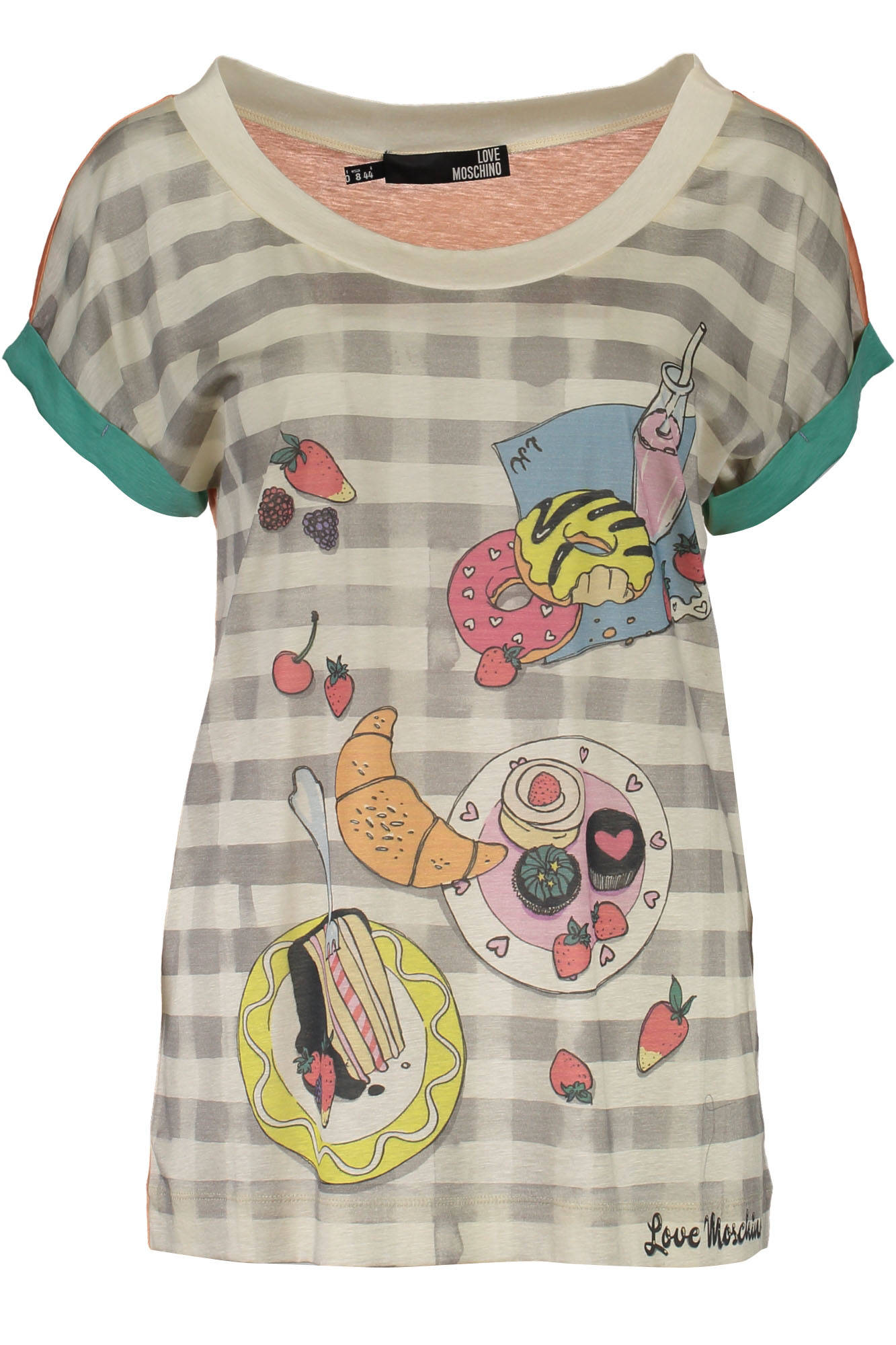 Tricou Dama, LOVE MOSCHINO, 9106639, Logo, Multicolor, Multicolor, 44