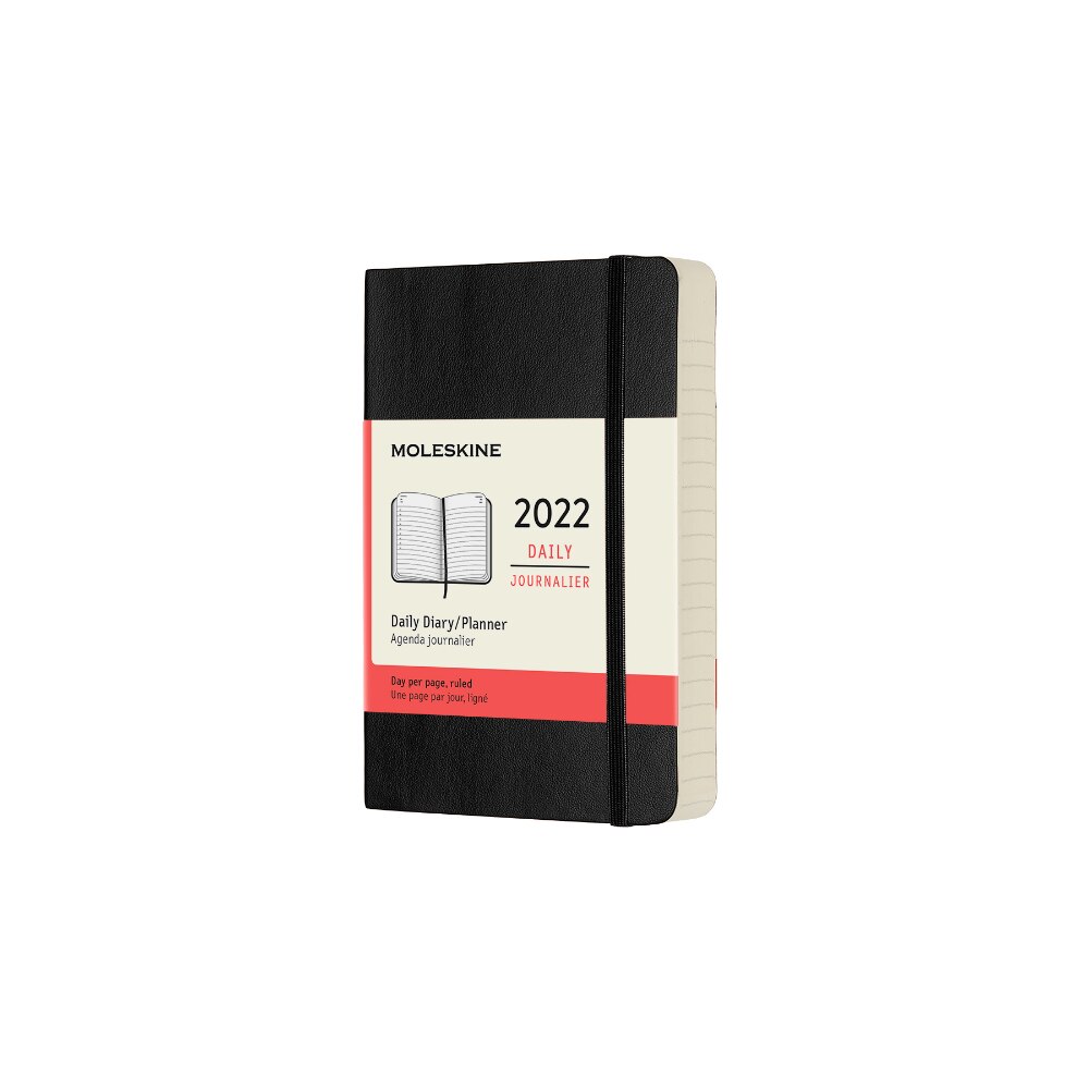 Calendar englezesc Moleskine, 12 Luni, 2022, 9x14 cm, Negru