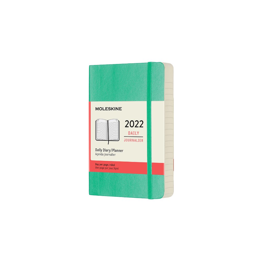 Calendar englezesc Moleskine, 12 Luni, 2022, 9x14 cm, Verde