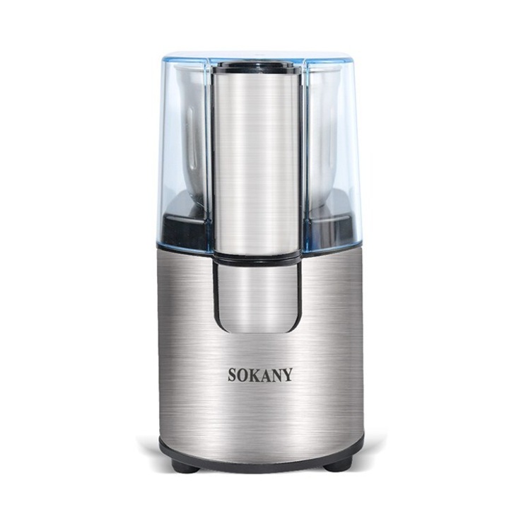 Rasnita de Cafea, Putere 200W, Capacitate 90gm, Otel Inoxidabil, Usoara, Ergonomica, Moderna, Argintiu