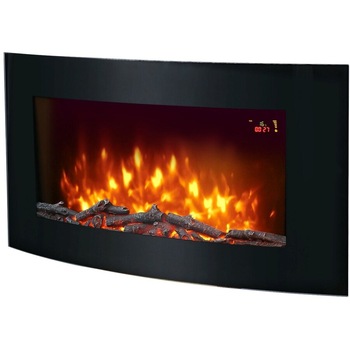 Semineu electric de perete, 2000W, efect de flacara reala, cu temporizator si telecomanda Semineu electric de perete, 2000W, efect de flacara reala, cu temporizator si telecomanda