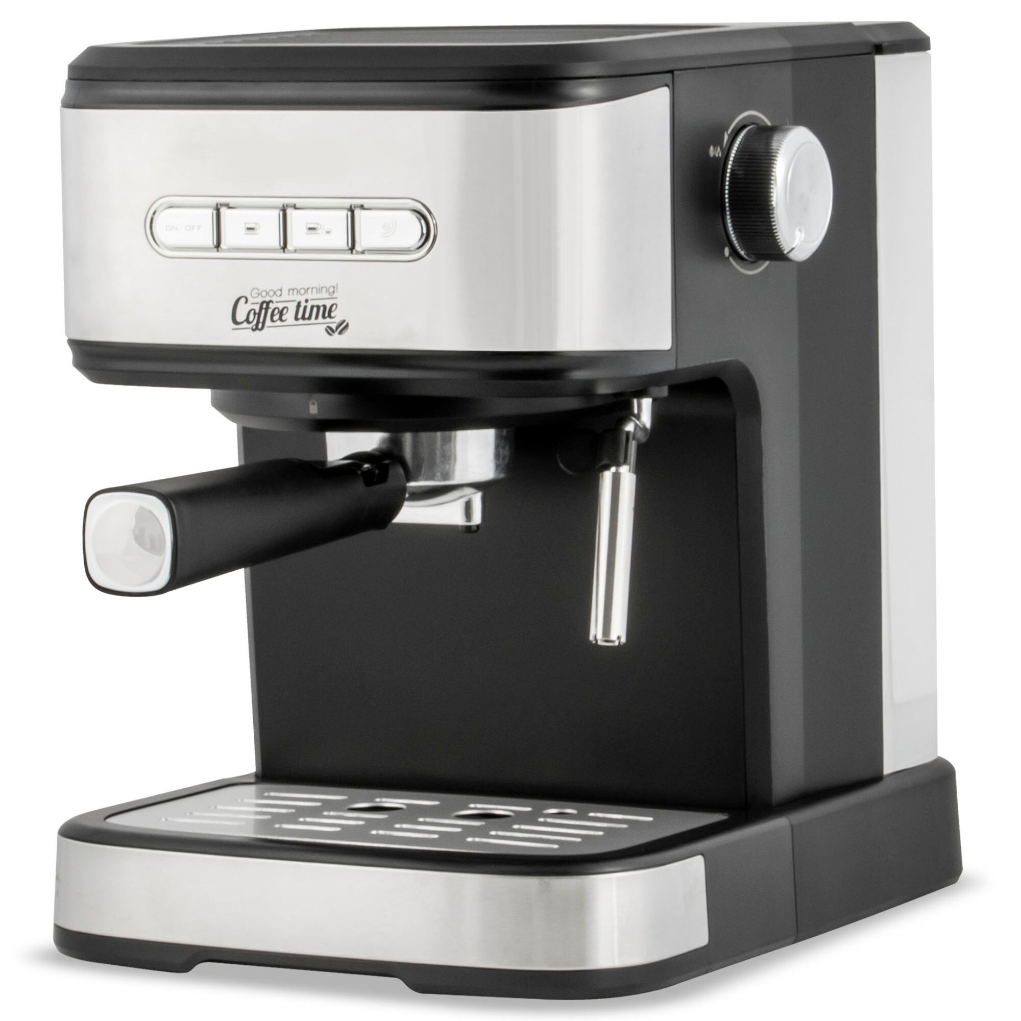 Espressor cafea, putere 850 W, capacitate 1.5 l, presiune pompa 20 bar, buton rotativ pentru controlul gradului de spumare, dimensiuni 32 x 31.5 x 26 cm