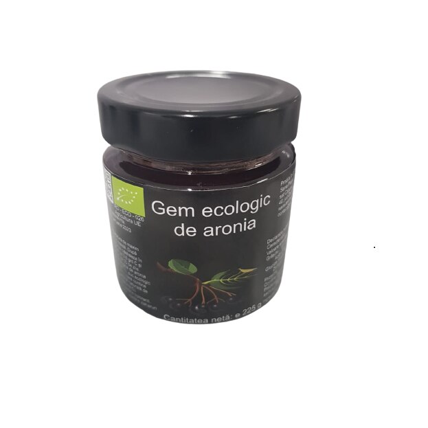 Gem de aronia, Aromela. produs ecologic, borcan 225 g