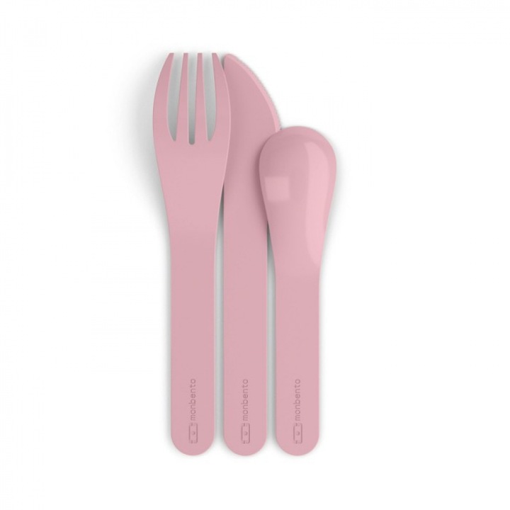 Set de tacamuri pentru calatorie Monbento, Plastic, 4 pcs, Roz