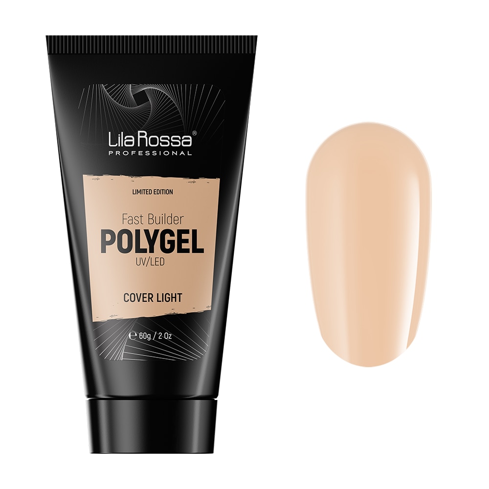 Gel UV constructie, Polygel Lila Rossa Premium, 60 g, Cover Light