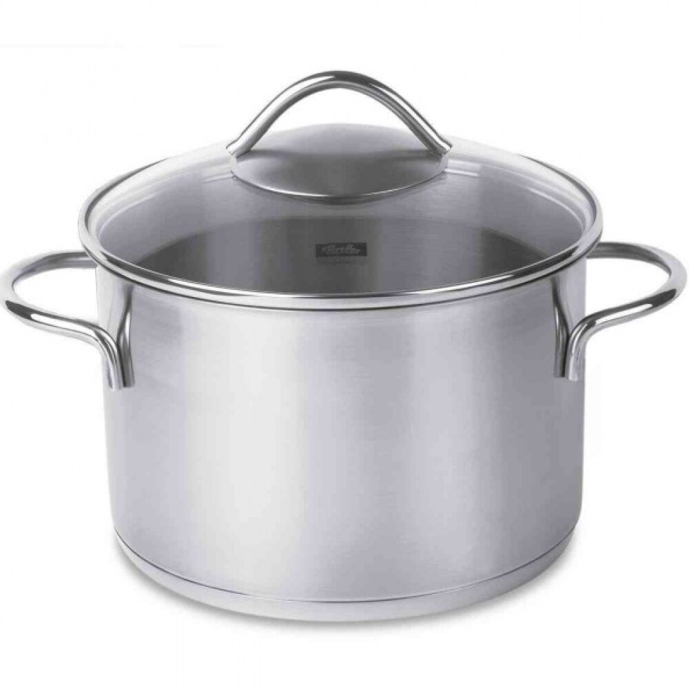 Oala din otel inoxidabil cu capac FISSLER Vienna, Gri, 5.7 l