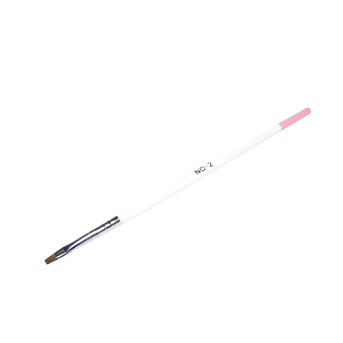 Perie unghii, MoonbasaNails, Z021-2, Alb