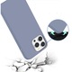 MATA ултра тънък силиконов калъф с микрофибър отвътре за iPhone 13 Pro Max / Сив