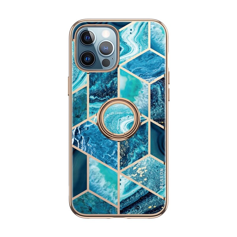 Carcasa stylish Supcase Cosmo Snap compatibila cu iPhone 13 Pro Max Ocean Blue