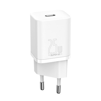 Incarcator priza Baseus - SUPER SI QUICK CHARGER 1C 25W USB C / TYP C 1M - Alb Incarcator priza Baseus - SUPER SI QUICK CHARGER 1C 25W USB C / TYP C 1M - Alb