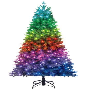 Brad artificial Twinkly Windsor Pine, control smartphone, cu instalatie integrata, inaltime 180cm Brad artificial Twinkly Windsor Pine, control smartphone, cu instalatie integrata, inaltime 180cm