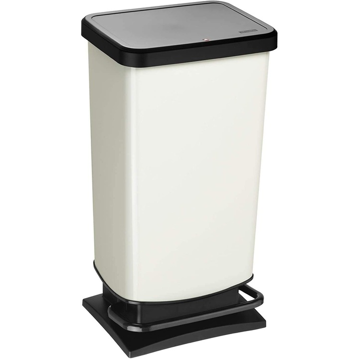 Кош с педали, Rotho Paso, 40 L, бял