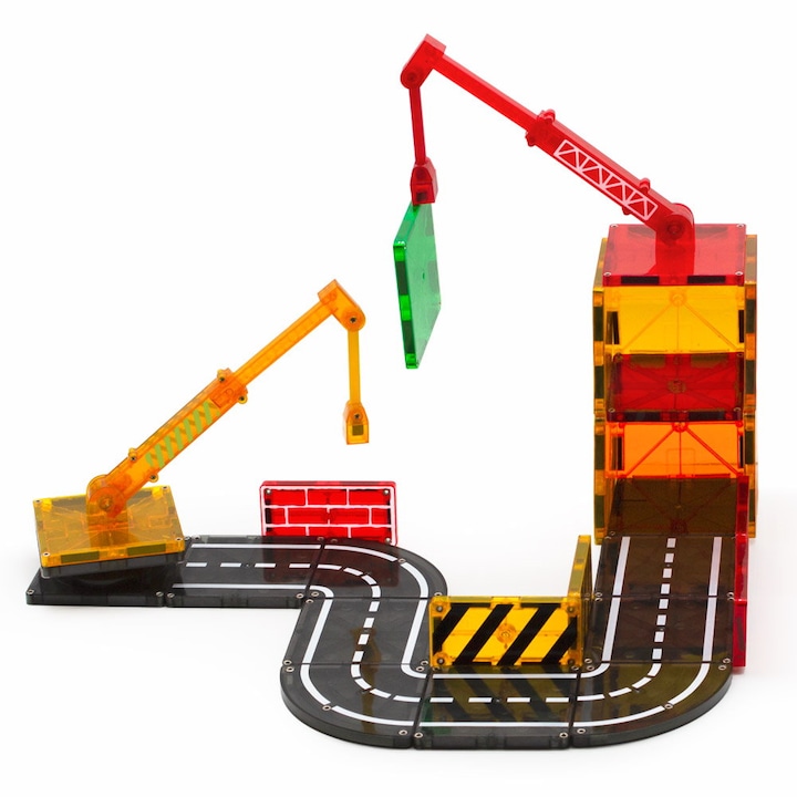 Set de constructie magnetic, Magna-Tiles - Builder, 32 piese