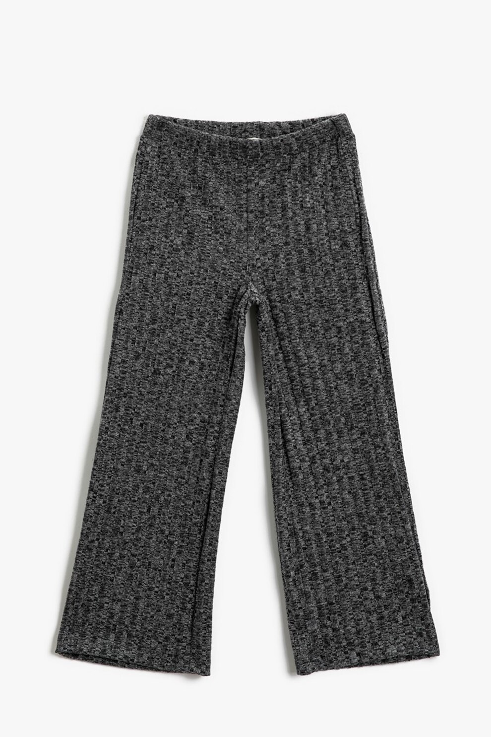 KOTON, Pantaloni ampli, tricotati, cu striatii, Gri antracit
