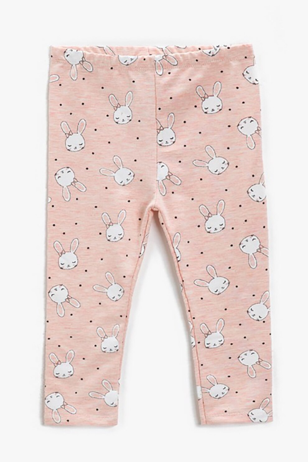 KOTON, Colanti cu imprimeu cu iepuri, Roz somon/Alb/Negru