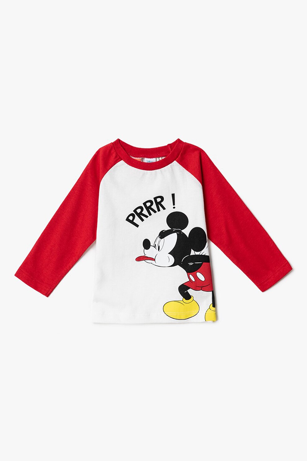 KOTON, Bluza de jerseu cu imprimeu Mickey Mouse, Alb optic/Rosu