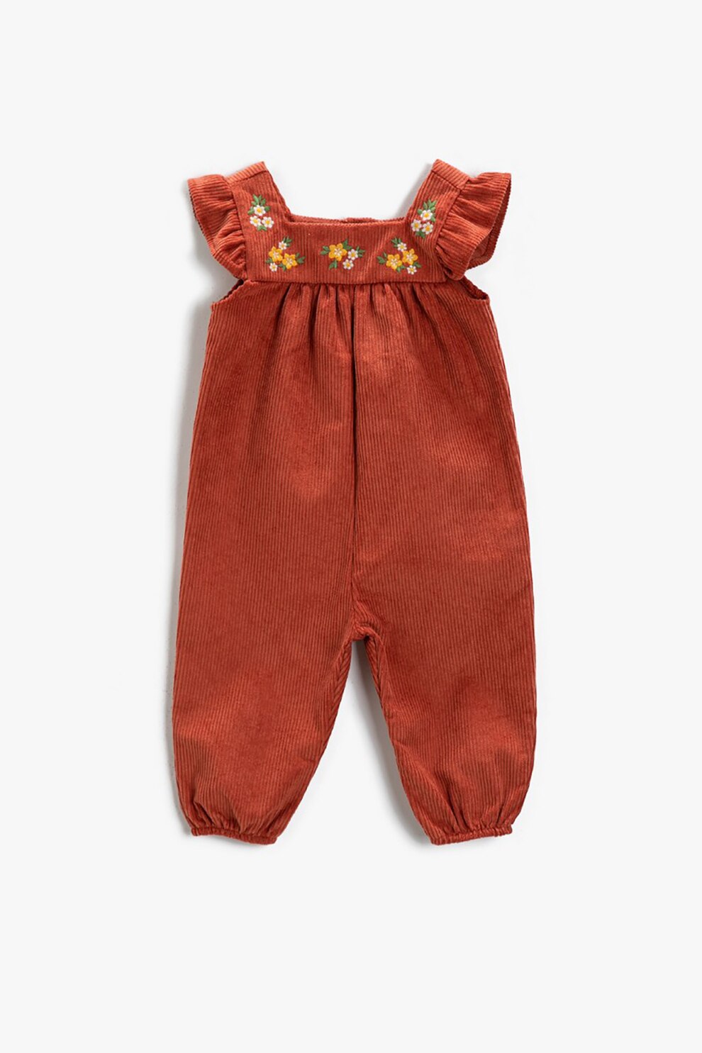 KOTON, Salopeta cu flori brodate, Coniac