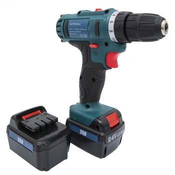 Masina de gaurit Cezona cu 2 Acumulatori cu Percutie, 24 V, 18+1, 2200 RPM Masina de gaurit Cezona cu 2 Acumulatori cu Percutie, 24 V, 18+1, 2200 RPM