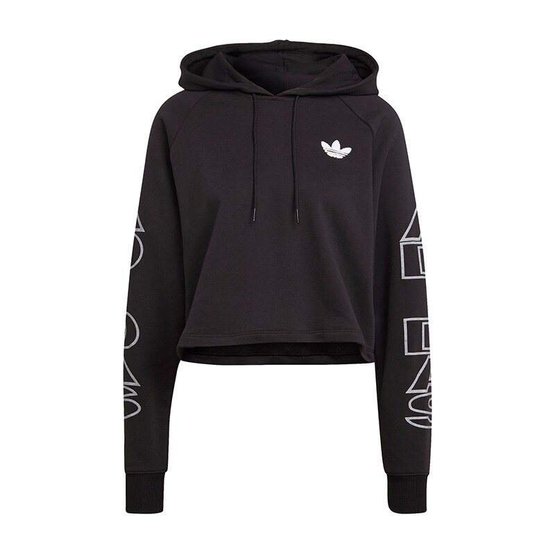 Hanorac Adidas Cropped Letter W H15775, Negru