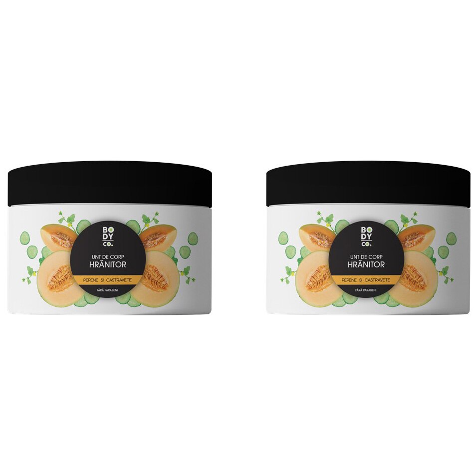 Pachet promo BODY co.: Unt de corp hranitor pepene&castravete, 2 X 200 ml