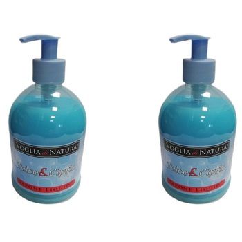 Pachet promo Voglia: Sapun lichid cu pudra de talc, 2 X 500 ml Pachet promo Voglia: Sapun lichid cu pudra de talc, 2 X 500 ml