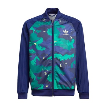 Bluza Adidas Camo Print JR H20311, Baieti, Albastru, 146 Bluza Adidas Camo Print JR H20311, Baieti, Albastru, 146