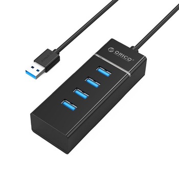 Hub USB Orico W6PH4-U3 USB 3.0 negru Hub USB Orico W6PH4-U3 USB 3.0 negru