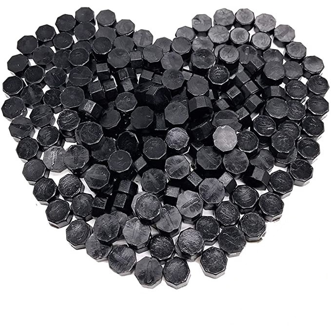 Set Ceara Negru mat pentru sigiliu invitatie nunta botez - 100 buc/pachet