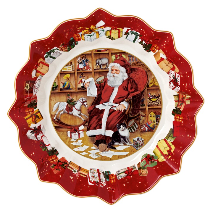 Bol fursecuri Santa wish list colectie Toy'a Fantasy Villeroy and Boch, portelan, multicolor, 252 mm