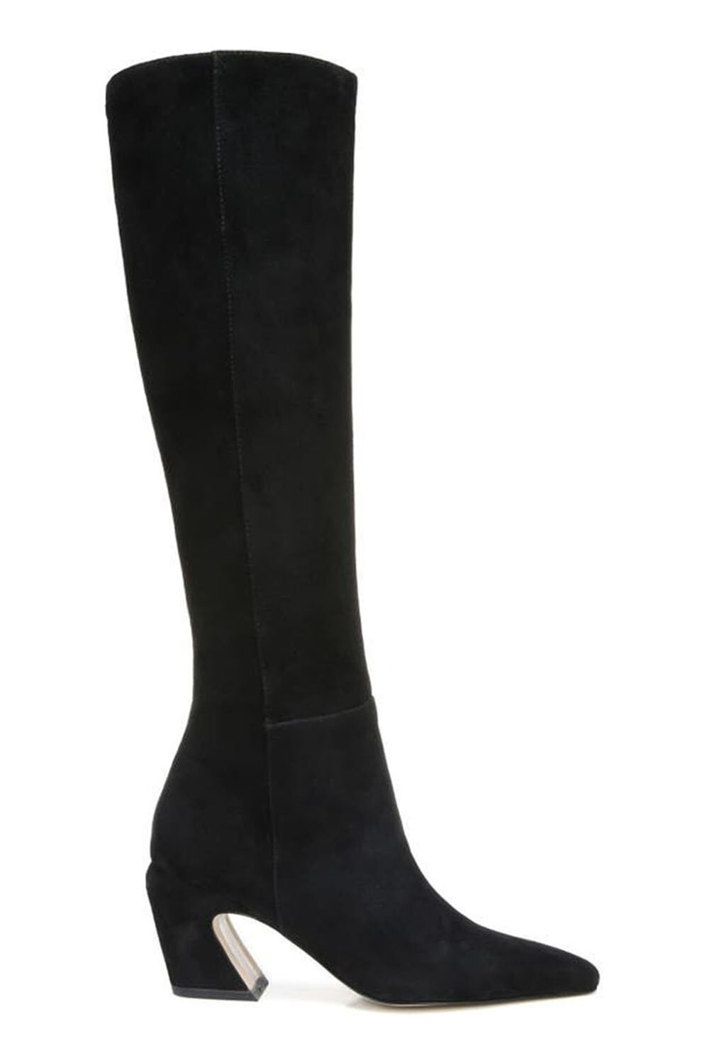 Sam Edelman, Cizme de piee intoarsa lungi pana la genunchi Suelma, Negru, 39