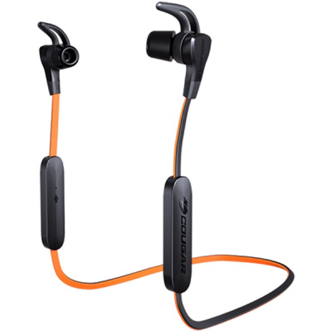 Casti bluetooth Cougar Havoc BT, In-ear, Negru/Portocaliu