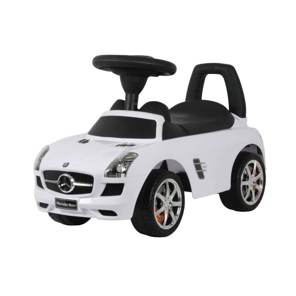 Masinuta de Jucarie Bigshot Model Mercedes SLS, Volan Interactiv, 67 x 37 x 29 cm, Alba