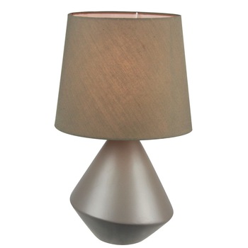 Veioza Wendy 1xE14, max 40W, corp ceramica maro, abajur textil, marime 340 mm Veioza Wendy 1xE14, max 40W, corp ceramica maro, abajur textil, marime 340 mm