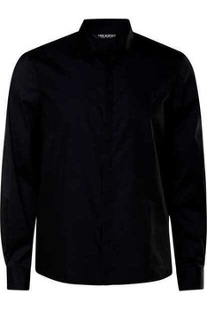 Camasa Barbati Neil Barrett Metal Thread Thunderbolt Badge BCM006C-R009C, Negru Camasa Barbati Neil Barrett Metal Thread Thunderbolt Badge BCM006C-R009C, Negru