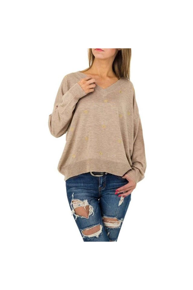 Pulover Julie By Jcl P109 culoare bej marime S