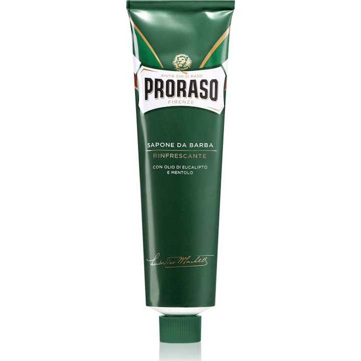 Sapun de ras Proraso, Green Shaving Soap In A Tube, 150 ml