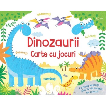 Dinozaurii - carte cu jocuri (Usborne), Usborne Books Dinozaurii - carte cu jocuri (Usborne), Usborne Books
