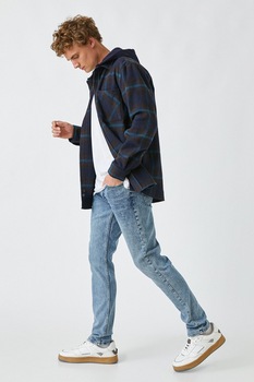 KOTON, Blugi slim fit, Albastru inchis KOTON, Blugi slim fit, Albastru inchis