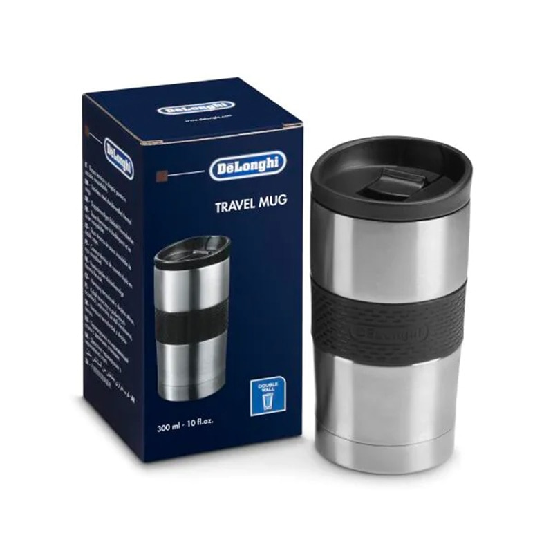 Cana termica inox De'Longhi DLSC070, pereti dubli, pentru calatorie, 300 ml