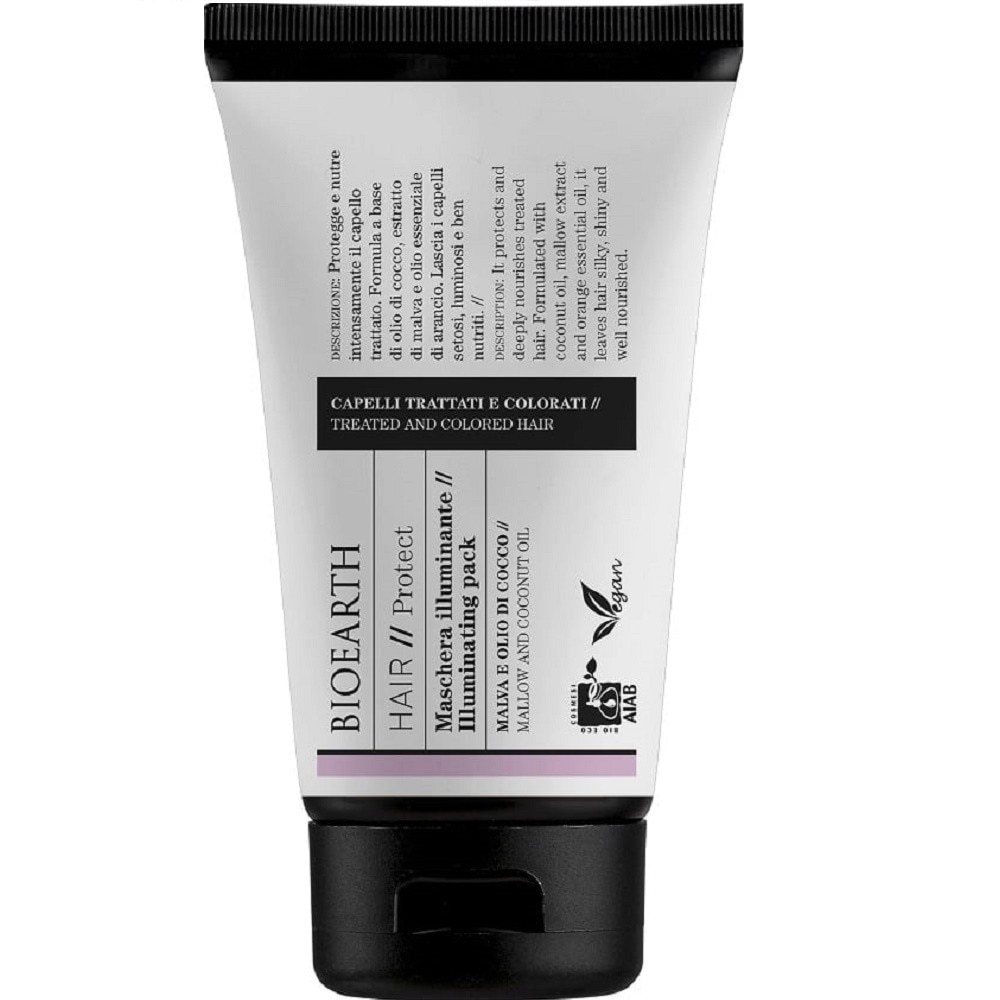 Masca par pentru luminozitate cu cocos, Bioearth, 150 ml